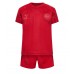 Billige Danmark Børnetøj Hjemmebanetrøje til baby VM 2022 Kortærmet (+ korte bukser)